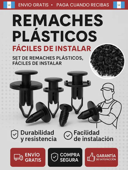 Remaches Multiusos x100 + Estuche Organizador — Ahorra tiempo y evita perder piezas.