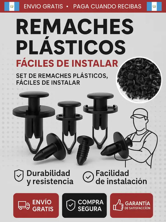 Remaches Multiusos x100 + Estuche Organizador — Ahorra tiempo y evita perder piezas.