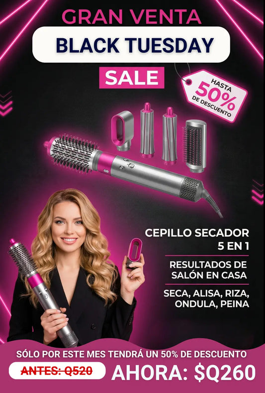 Cepillo Secador 5 En 1