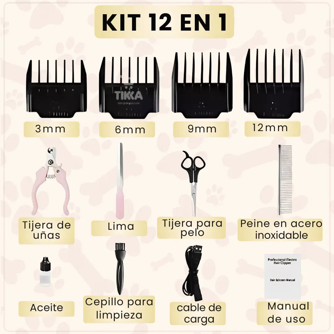 HUPPYPRO™🐾12 en 1 Peluqueria profesional AHORRO EXTREMO sin salir de casa