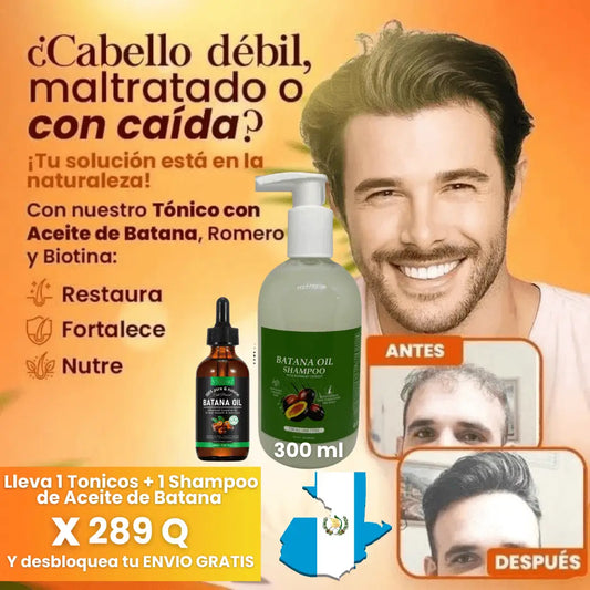 Aceite de Batana + Shampoo EL KIT ANTICAIDA MAS POTENTE DEL MERCADO